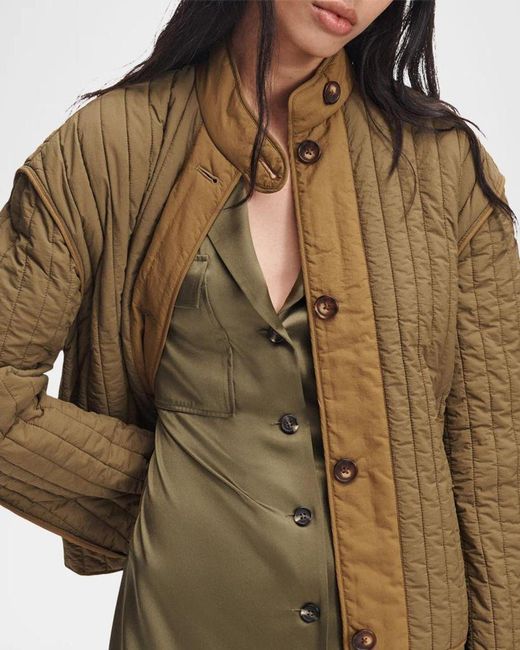 Rag & Bone Brown Vito Quilted Liner Jacket