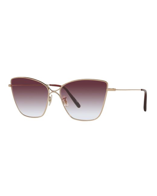 Oliver Peoples Purple Marlyse Oversized Metal Cat-eye Sunglasses