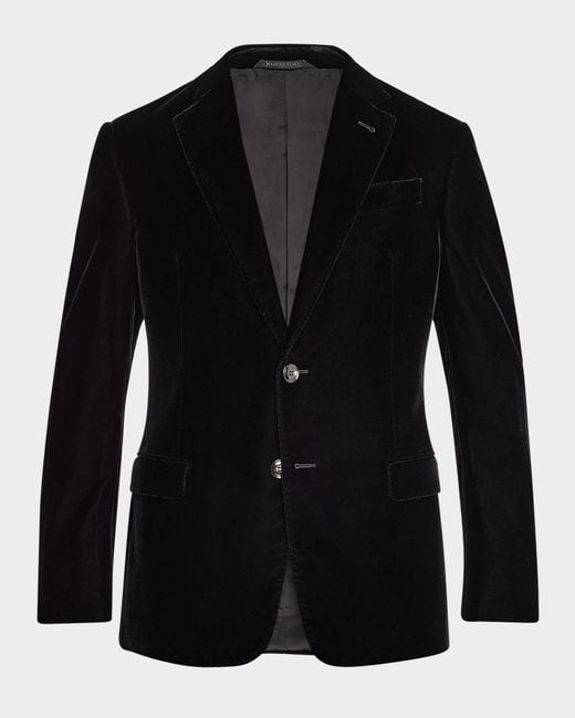 Giorgio Armani Black Apos;S Velvet Notch Lapel Dinner Jacket for men