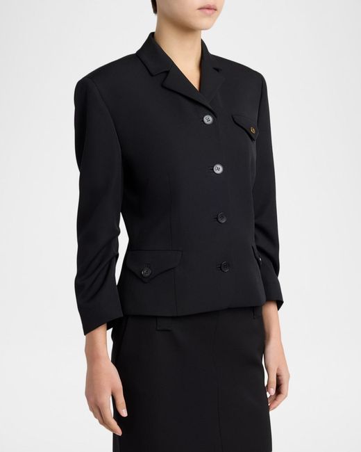 Versace Blue Informal Single-Breasted Jacket