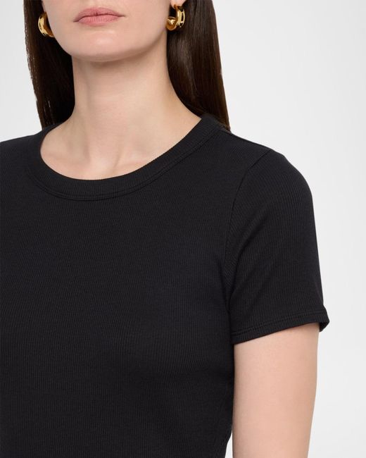 Rag & Bone Black The Essential Ribbed Tee