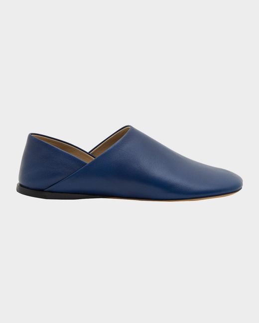 Loewe Blue Toy Leather Slipper Loafers