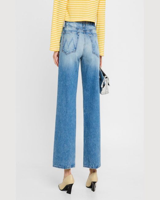 Mother Blue Lil' Dodger Button Sneak Jeans