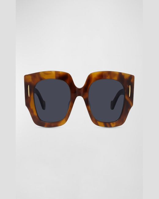 Loewe Brown Anagram Acetate Square Sunglasses