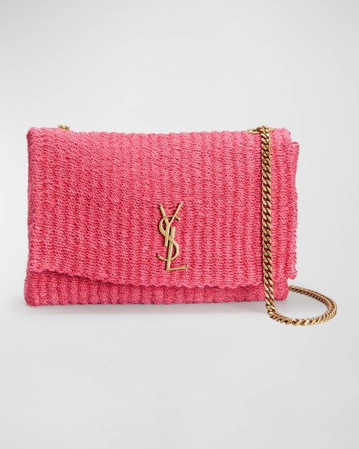 Saint Laurent Pink Kate Medium Ysl Crossbody Bag