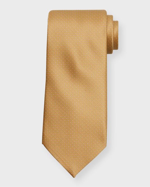 Stefano Ricci Natural Micro-print Silk Tie for men