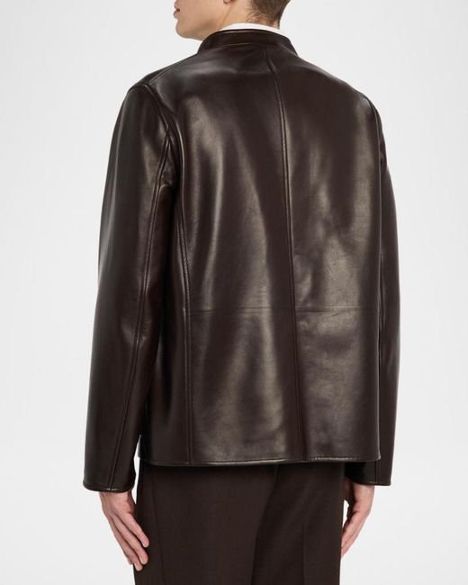 Dunhill Black Apos;S Leather Driving Jacket for men