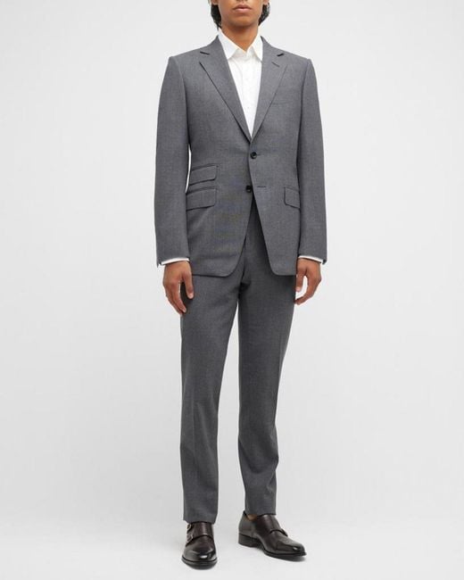 Tom Ford Gray Apos;S O & Apos;Connor Solid Wool Suit for men