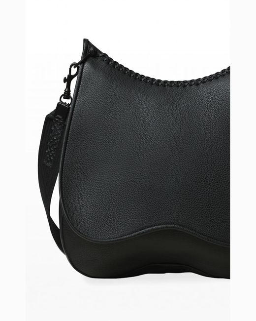 Callista Black Iconic Leather Saddle Bag