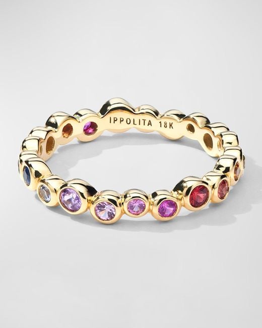 Ippolita Metallic 18K Starlet Ring With Sapphires