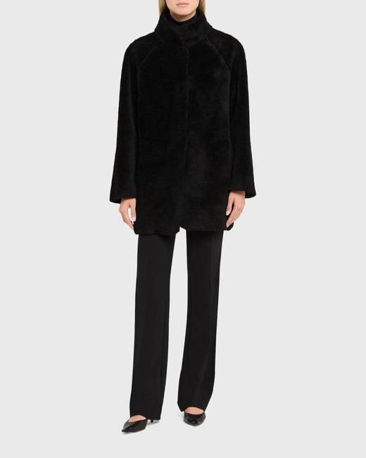 AEXAE Black Plush Cashmere Jacket