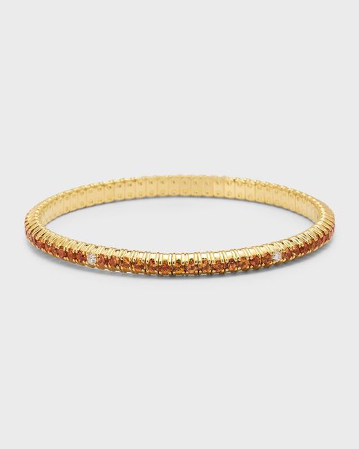 Zydo Metallic 18k Yellow Gold Bracelet With Sapphires And Diamonds