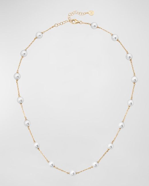 Majorica White Ilusion Pearl By-the-yard Necklace