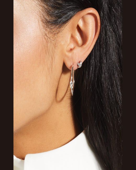 Roberto Coin White 18k Diamond Pave X-stud Earrings