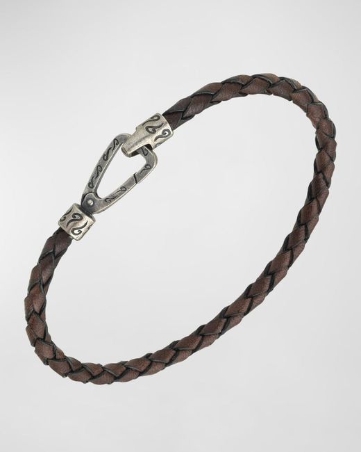 MARCO DAL MASO Metallic Lash Woven Bracelet for men