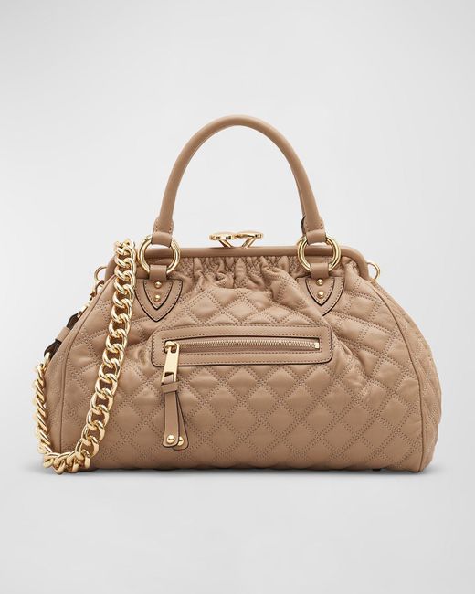 Marc Jacobs Natural Re-edition Quilted Leather Stam Bag
