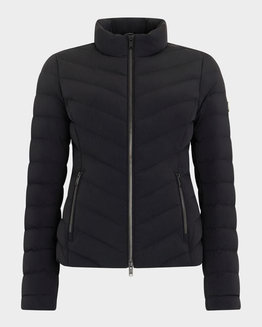 Moose Knuckles Black Elora Slim Down Puffer Jacket