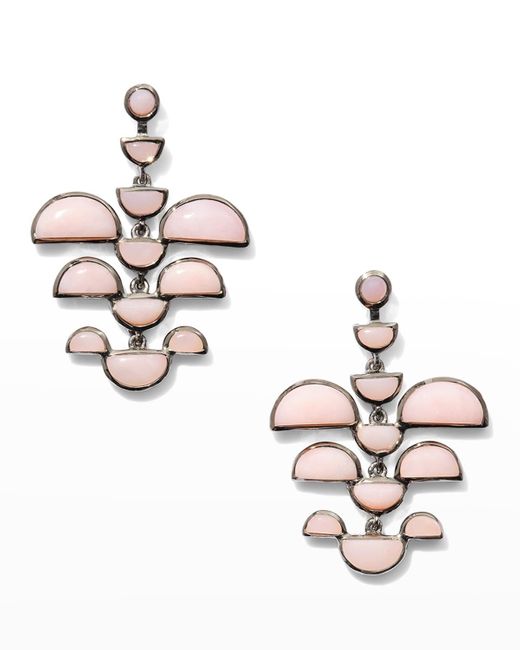 Nakard Metallic Phoenix Earrings In Pink Opal