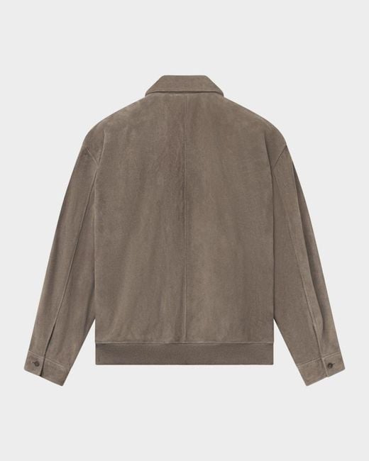 FRAME Brown Apos;S Suede Full-Zip Bomber Jacket for men