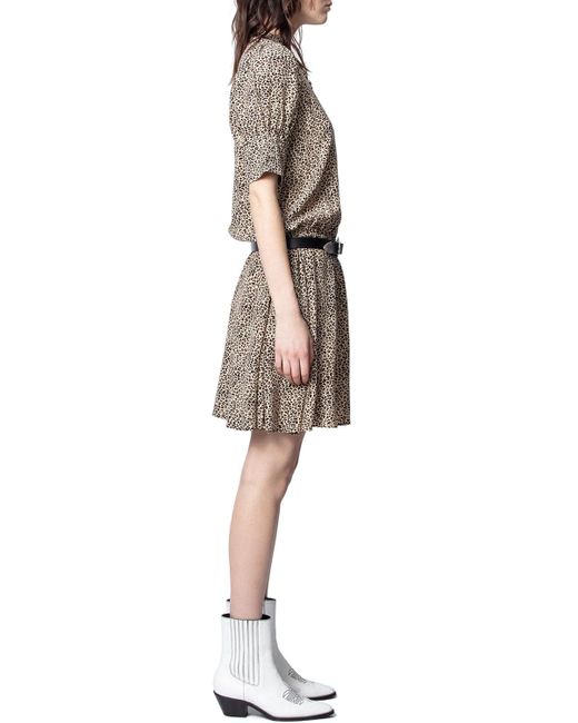 zadig and voltaire leopard print dress