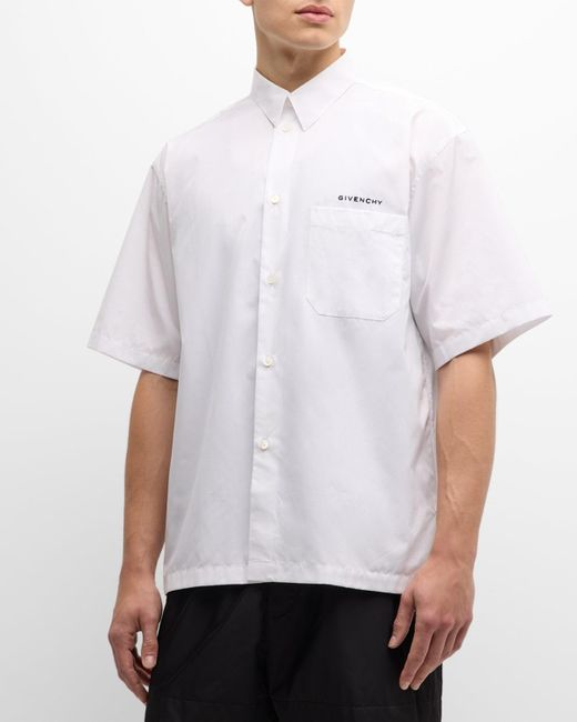 Givenchy White 4G Stars Sport Shirt for men