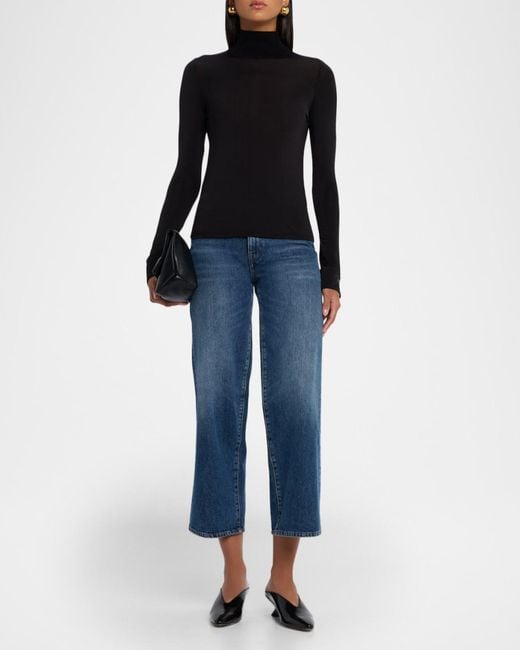 A.L.C. Black Elyse Turtleneck Top
