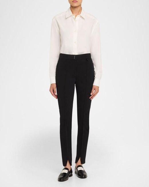 Givenchy Black Logo Label Leather Loafers