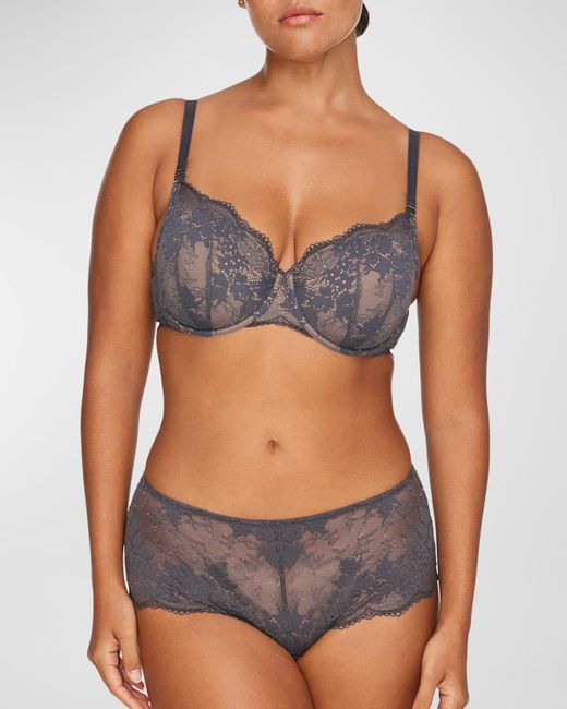 Thirdlove Blue All Day Lace T-Shirt Bra
