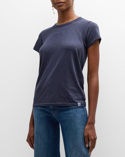Rag & Bone Blue Slub Crewneck Tee