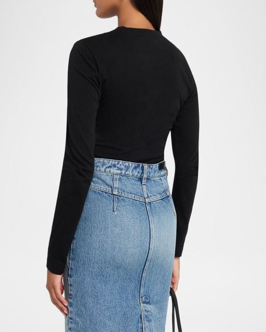 IRO Black Carole Draped Top