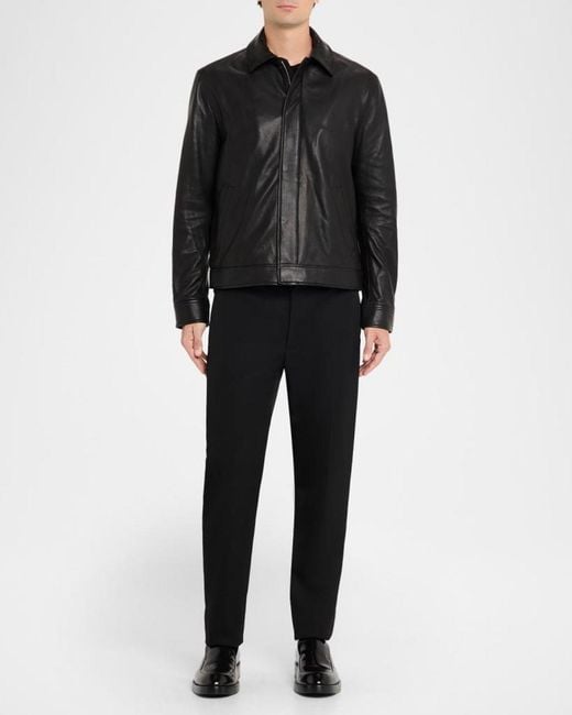 Jonathan Simkhai Black Apos;S Landon Collared Leather Jacket for men