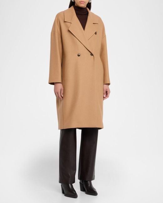 Herno Natural Double-Breasted Wool Coat