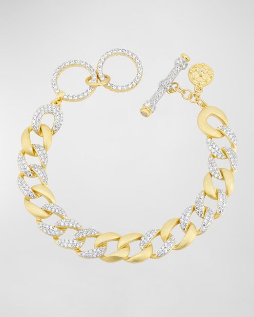 Freida Rothman Metallic Pave Chain Link Bracelet