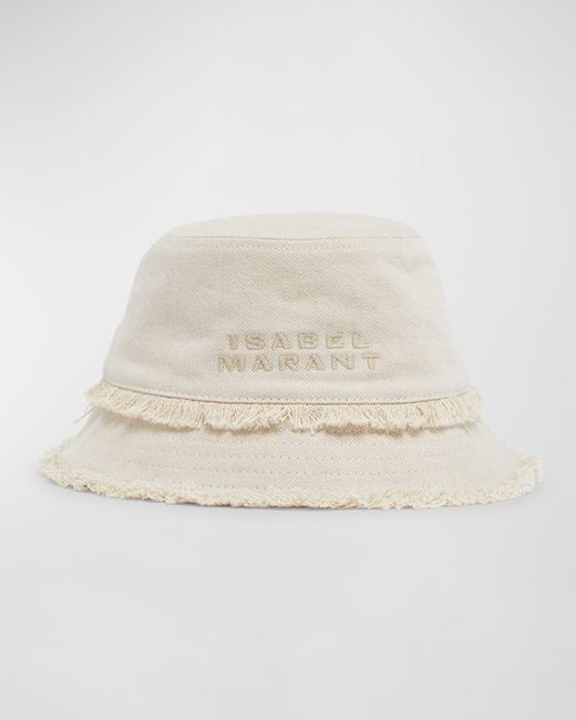 Isabel Marant Natural Bergen Denim Bucket Hat
