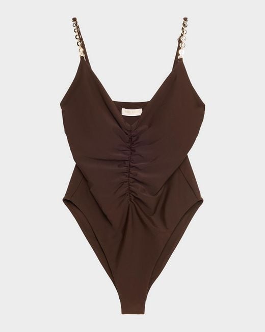 Ramy Brook Brown Monique One-Piece Swimsuit