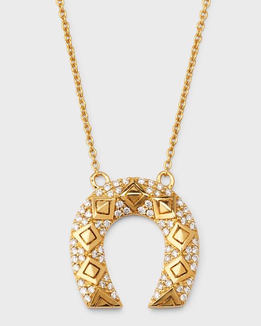 Harwell Godfrey Metallic Diamond Mini Horseshoe Necklace