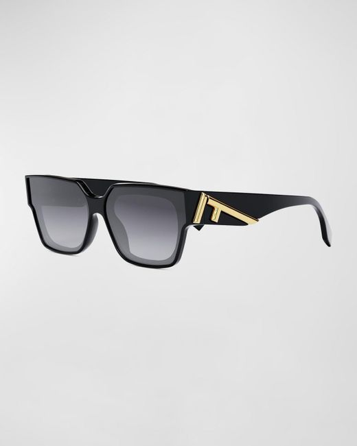 Fendi Multicolor Oversized F Square Acetate Sunglasses