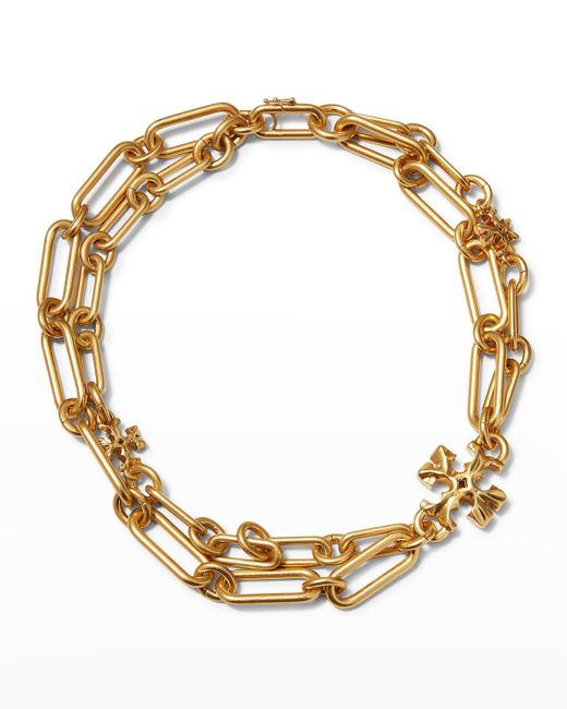 Tory Burch Metallic Roxanne Chain Layered Necklace