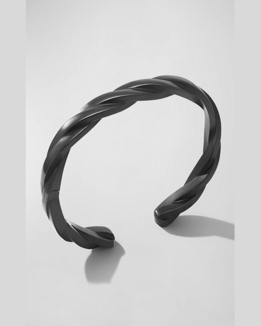 David Yurman Black Dy Helios Cuff Bracelet In Titanium, 9mm for men