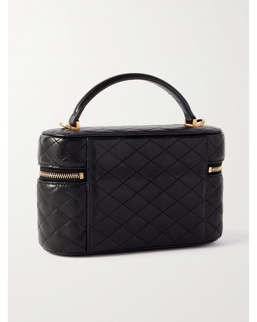Saint Laurent Black Gaby Vanity Mini Quilted Leather Shoulder Bag