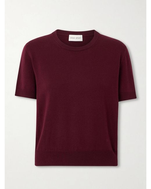 High Sport Red Janis Wool Top
