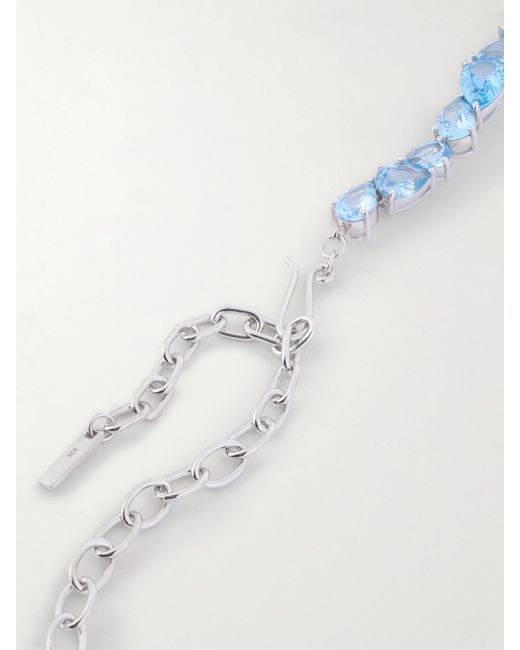 Completedworks Blue Recycled, Cubic Zirconia And Synthetic Spinel Necklace
