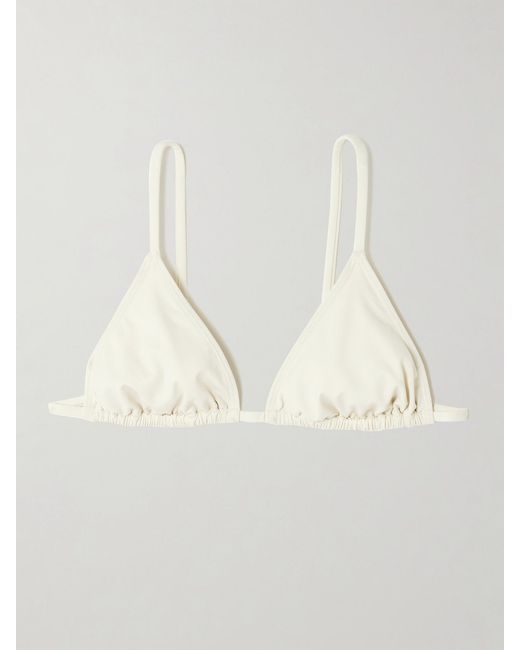 St. Agni White Recycled Triangle Bikini Top