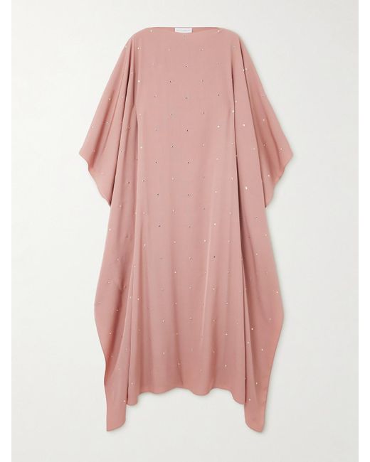 Stella McCartney Pink Crystal-Embellished Crepe Kaftan