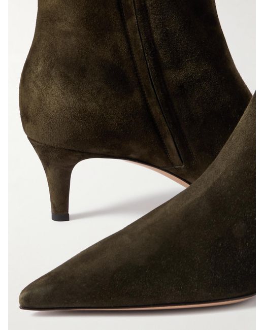 Gianvito Rossi Brown Levy 55 Suede Ankle Boots