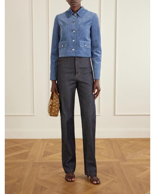 Altuzarra Blue Astley Cotton Velvet Jacket