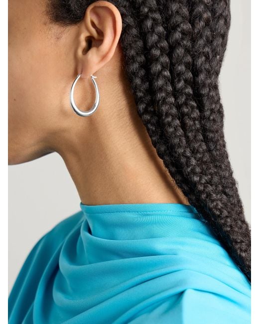 Sophie Buhai White Egg Small Hoop Earrings