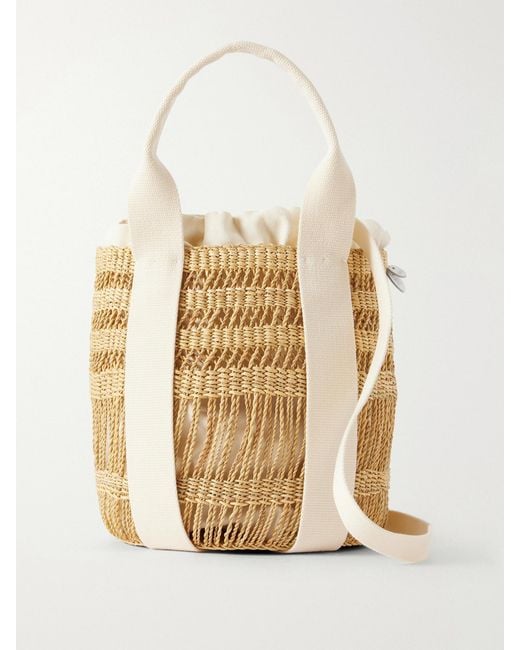 Muuñ Natural Mixy Raffia Bucket Bag