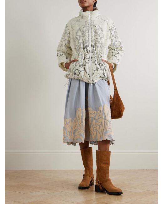 Sea White Arianna Padded Lace Jacket