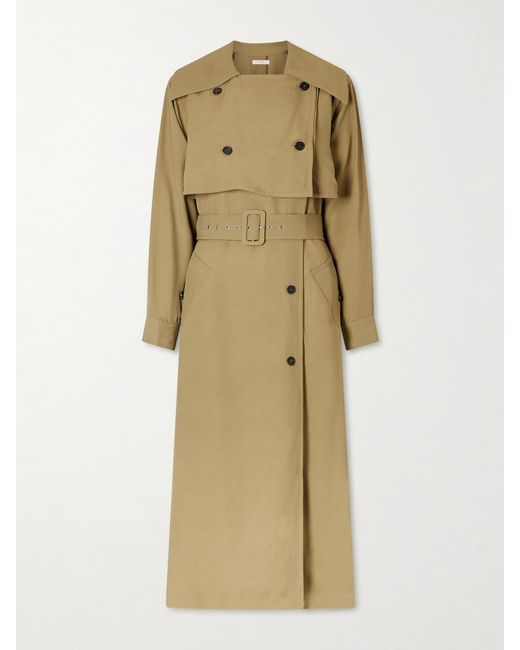 Co. Natural Double-Breasted Belted Drill Trench At